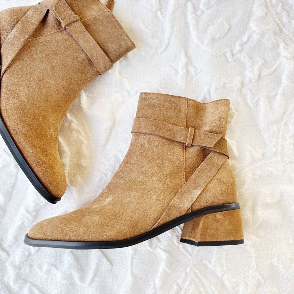 Dolce Vita Leland Suede Block Heel Boot Size 9.5 New - Picture 5 of 12